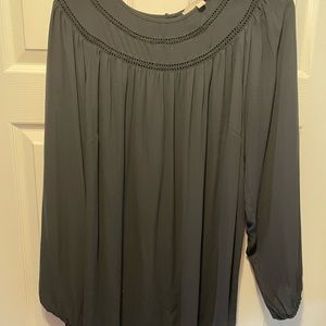 Loft black flowy top
